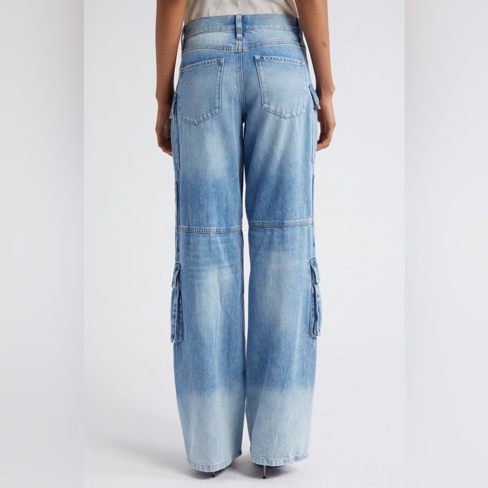 Alice + Olivia Cay Baggy Denim Cargo Pants sz 29 BRAND NEW WITH TAGS - Picture 6 of 10